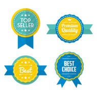Flat Premium Labels With Ribbons