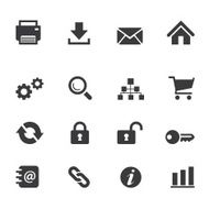 Web and Internet Silhouette icons