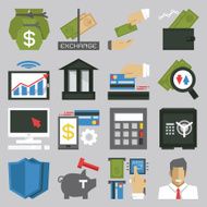 money icons set N10