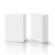 3d vector blank box isolated