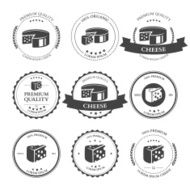 Set of premium Cheese Labels badges Vector N3