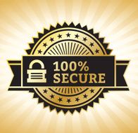 Secure Lock Gold &amp; Black Badge