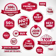 vector price offer banner labels set