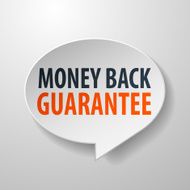 Money Back Guarantee 3d Speech Bubble N2