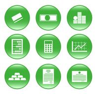 Finances - vector web icons (buttons)