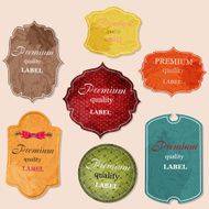 aged paper labels vector illustration N9