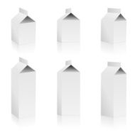 Blank dairy products packs