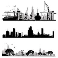 City skyline shiluettes Vector illustration