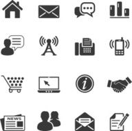 communication and web icons N4