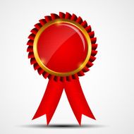 Vector red sign label template N5