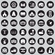 Buildings and city icon set N2