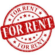 For rent grunge red round stamp