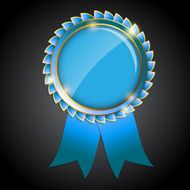 Vector blue sign label template N3
