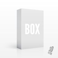 Blank 3D Box Vector illustration for your design