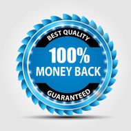 Vector blue sign label template N4