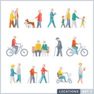 Older People on the street Neighbors