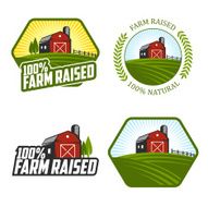 Farm raised labels and badges