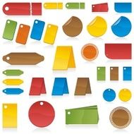 Set of color labels