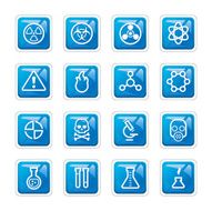 Science Icons - Dark Blue