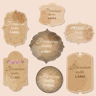 aged paper labels vector illustration N12