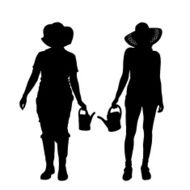 Vector silhouette of a couple N131