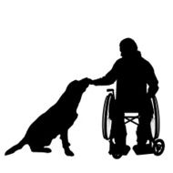 Vector silhouettes of man N34
