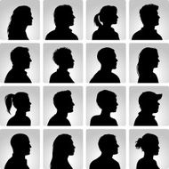 Silhouettes Heads Set