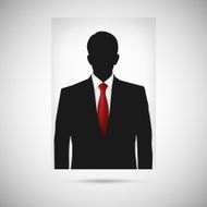 Profile picture whith red tie Unknown person silhouette