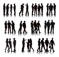 Vector of Business People in a Row N2
