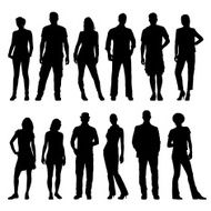 Young People Silhouettes