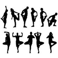 Vector silhouette of a people N117