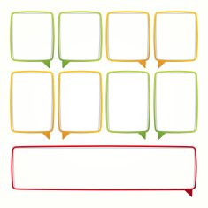 Colorful speech bubble frames N5