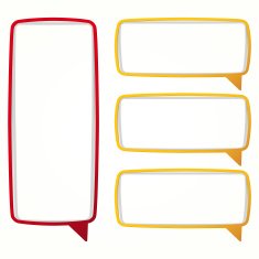 Colorful speech bubble frames N6