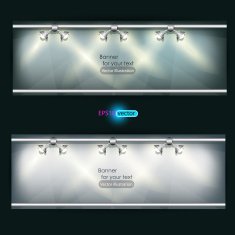 Empty placard for product advertising with lighting N6