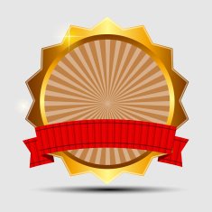 Vector gold sign label template N16