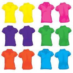 Women's Polo Shirt Template in Many Color N2