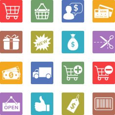 Shopping Icons N417