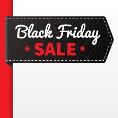 Black Friday sale black leather badge