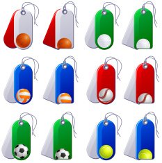 Sport ball label