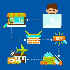 Person laptop online shopping concept N2