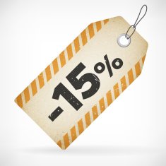 Realistic paper 15 sale off price labels