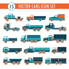 Truck cars icon set Transportation N2