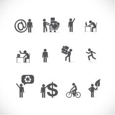 Business man in different situations N2
