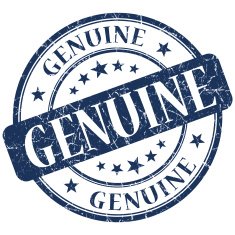 GENUINE blue stamp