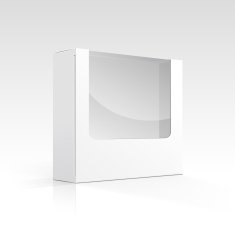 Vector Blank Box with Transparent Window N2