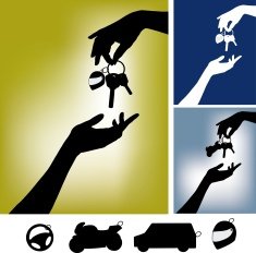 Hands with Motorbike Keys