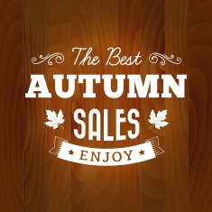 the best autumn sales vintage on wood background