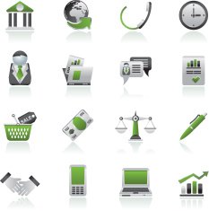 Business and office objects icons N14
