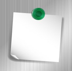 Sticky Note on Fridge with Magnet