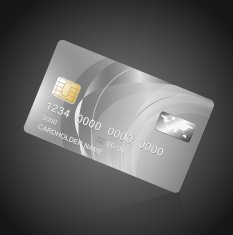 VIP Card silver on black